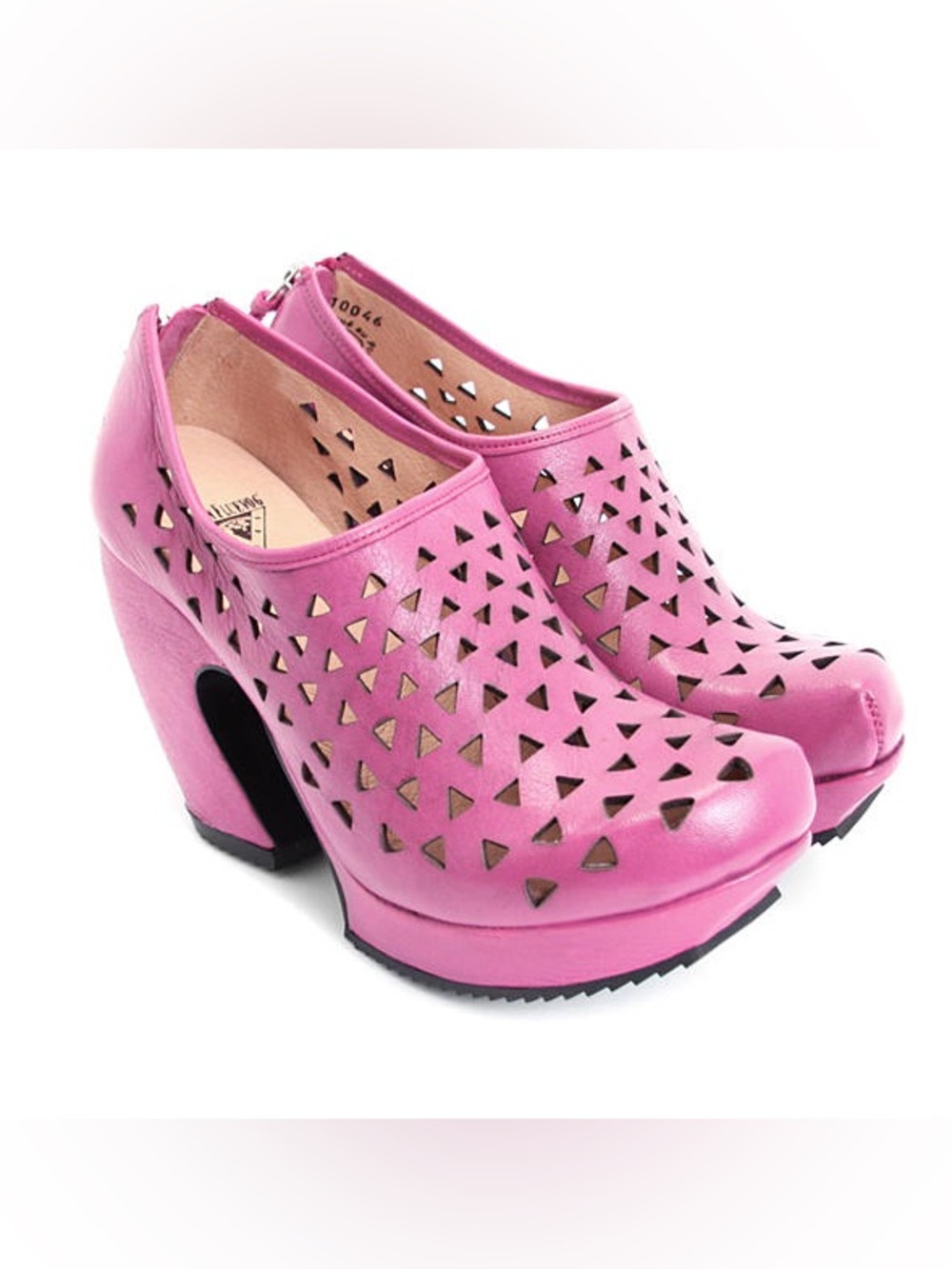 🩷 JOHN FLUEVOG 🩷 Prepare Hi Rappel Pink Perforated Leather Booties Magenta Sz 6